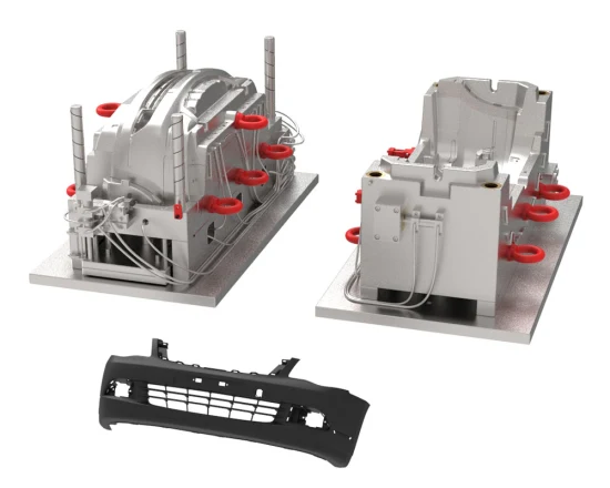 Molde de injeção de peça de carroceria de plástico para pára-choque dianteiro de carro de plástico